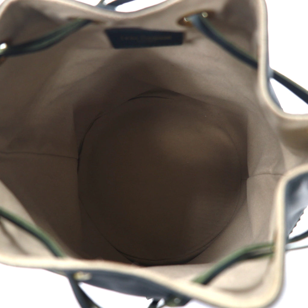 J&M DAVIDSON フリンジ カーニバル ショルダーバッグ 巾着 グリーン レザー CARNIVAL