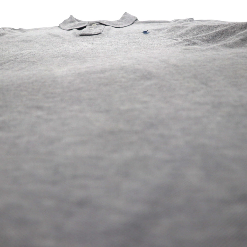 POLO RALPH LAUREN Classic Fit Polo Shirt, Size L, Gray Cotton, Pique with Small Pony Embroidery