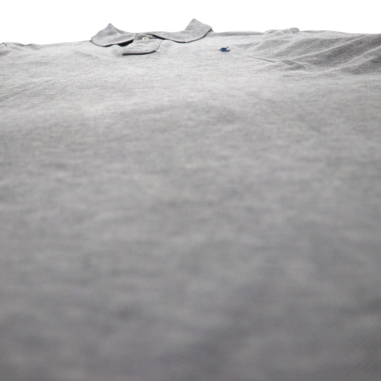 POLO RALPH LAUREN Classic Fit Polo Shirt, Size L, Gray Cotton, Pique with Small Pony Embroidery
