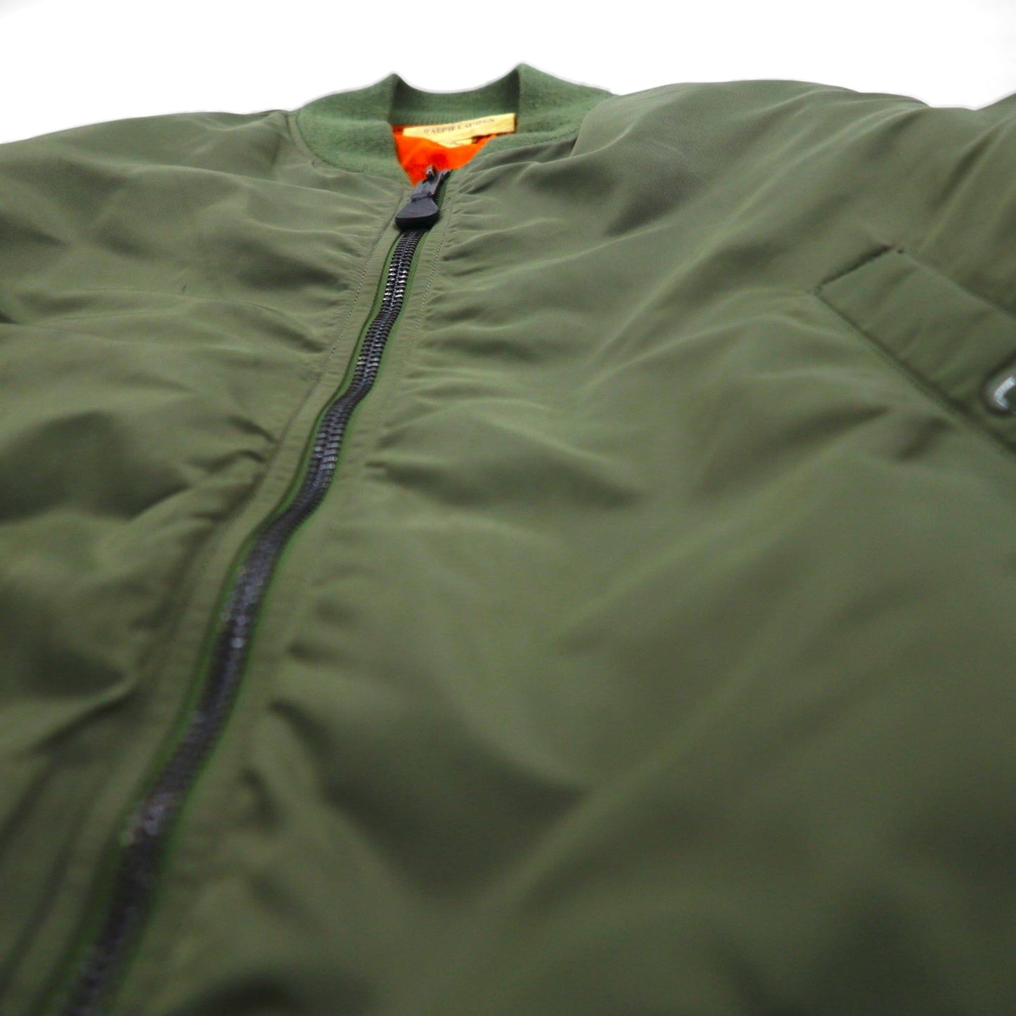 DENIM & SUPPLY RALPH LAUREN ナイロン MA-1 フライトジャケット M カーキ 星条旗 TALONジップ