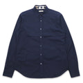 BURBERRY BRIT ドレスシャツ L ダーク ネイビー ワンポイントロゴ刺繍 THTHAGAR129SAM