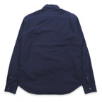 BURBERRY BRIT ドレスシャツ L ダーク ネイビー ワンポイントロゴ刺繍 THTHAGAR129SAM