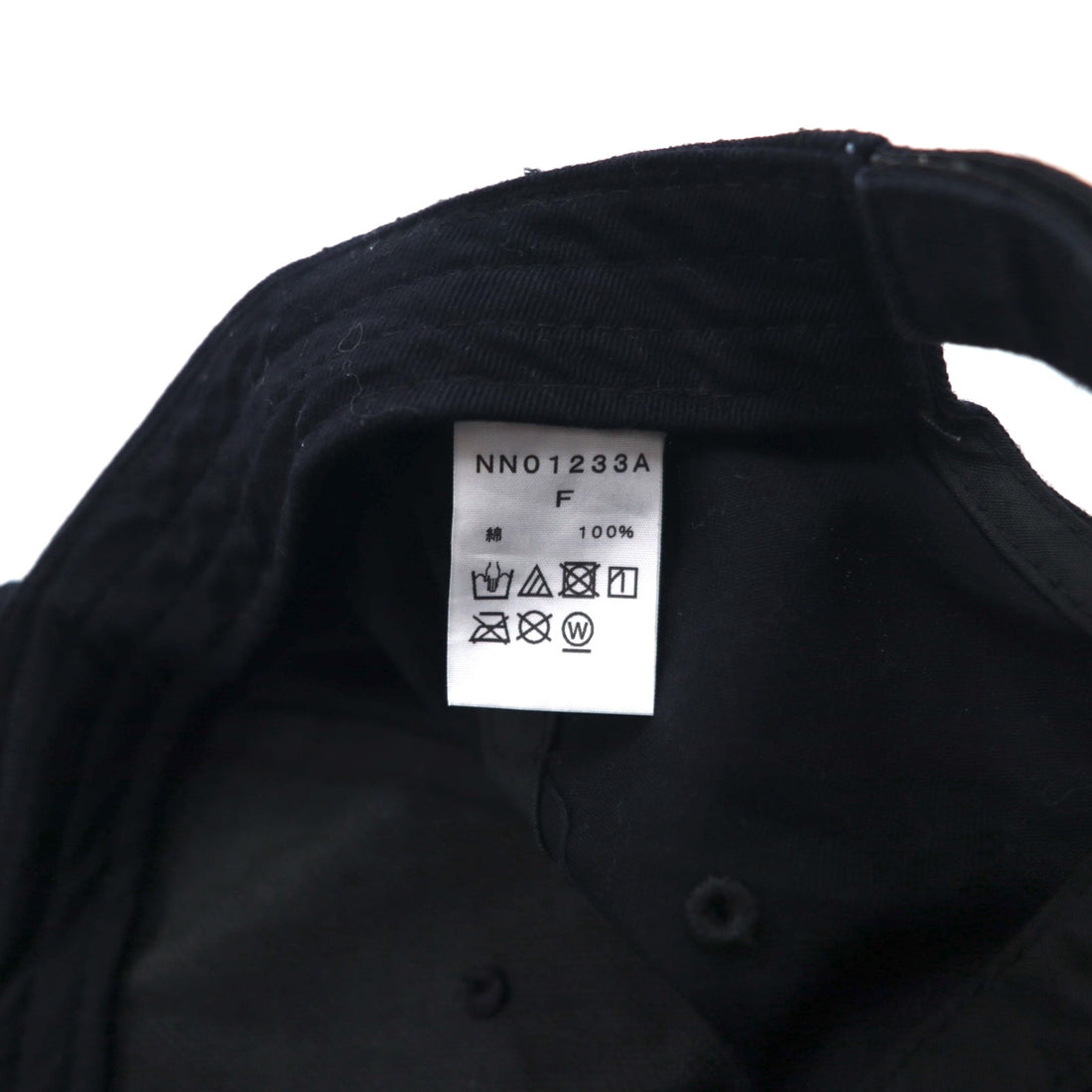THE NORTH FACE ロゴキャップ FREE マジックテープ ブラック コットン NN01233A