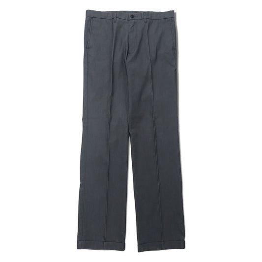 日本然リトテ-古着オンライン-SANTA BARBARA センタープレス スラックスパンツ W85 グレー コットン ポリエステル-Santa Barbara Center Press Slacks Pants W85 Gray Cotton Polyester