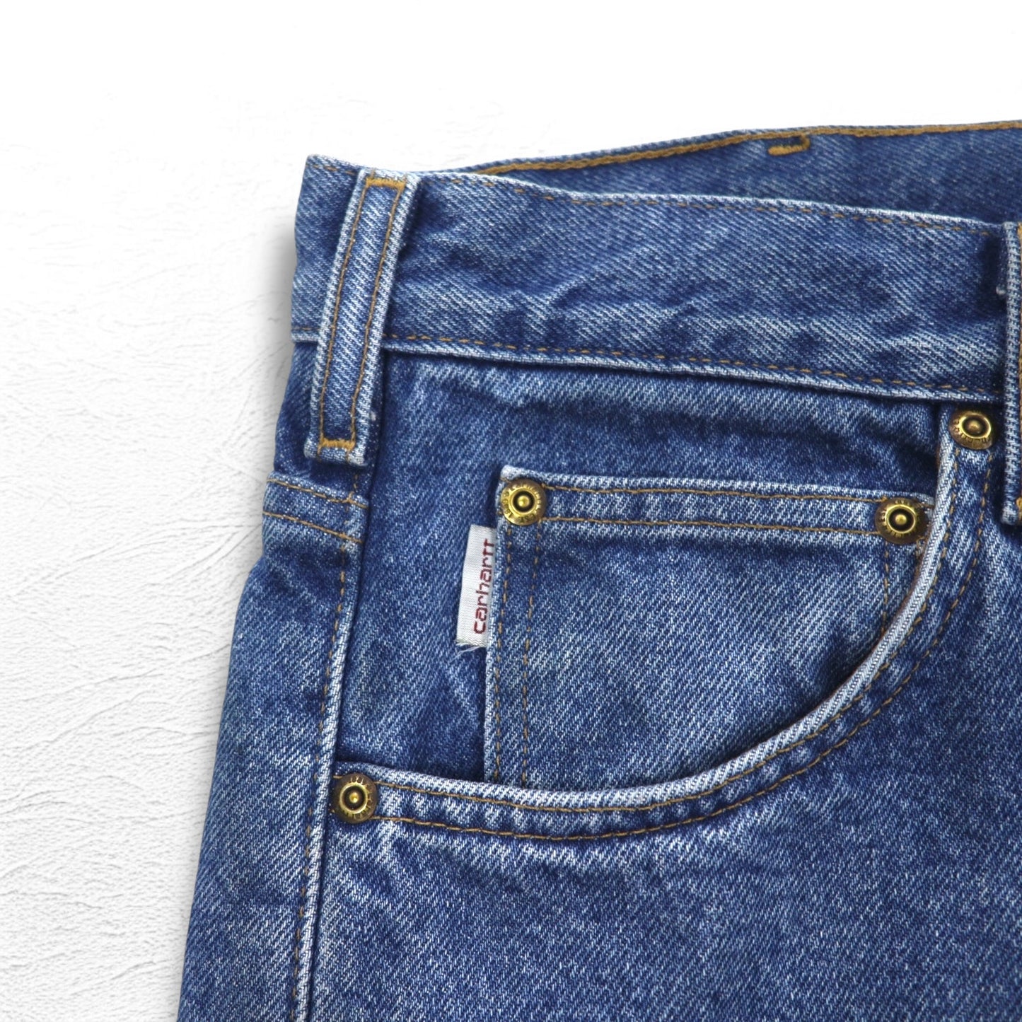 Carhartt Relaxed Fit Flannel Liner Denim Pants XL Indigo Blue Check Lining B172 DST Made in Mexico