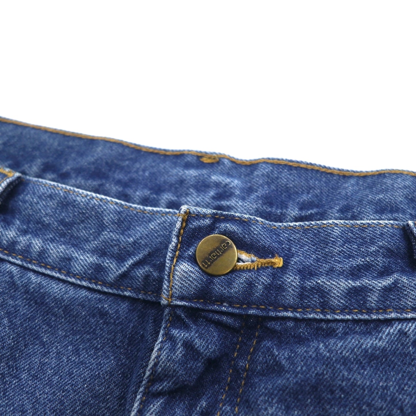 Carhartt Relaxed Fit Flannel Liner Denim Pants XL Indigo Blue Check Lining B172 DST Made in Mexico