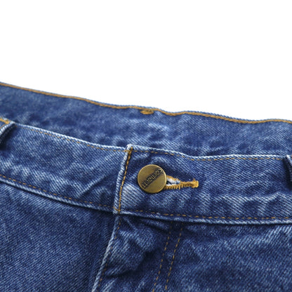 Carhartt Relaxed Fit Flannel Liner Denim Pants XL Indigo Blue Check Lining B172 DST Made in Mexico