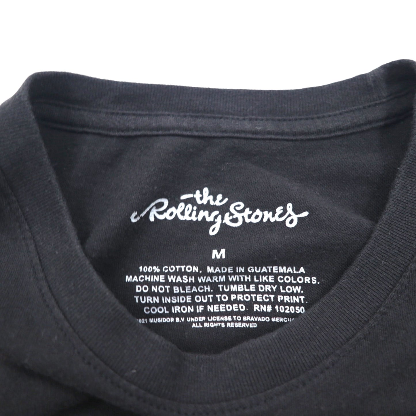THE ROLLING STONES ローリングストーンズ ロック バンド Tシャツ M ブラック コットン 1975-US TOUR