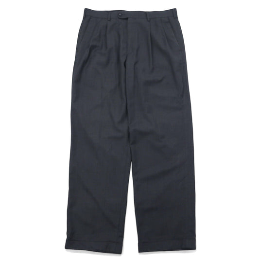 日本然リトテ-古着オンライン-90年代 AXIST タック ワイド スラックスパンツ 34 グレー ポリエステル-90's AXIST Tuck Wide Slacks Pants 34 Gray Polyester