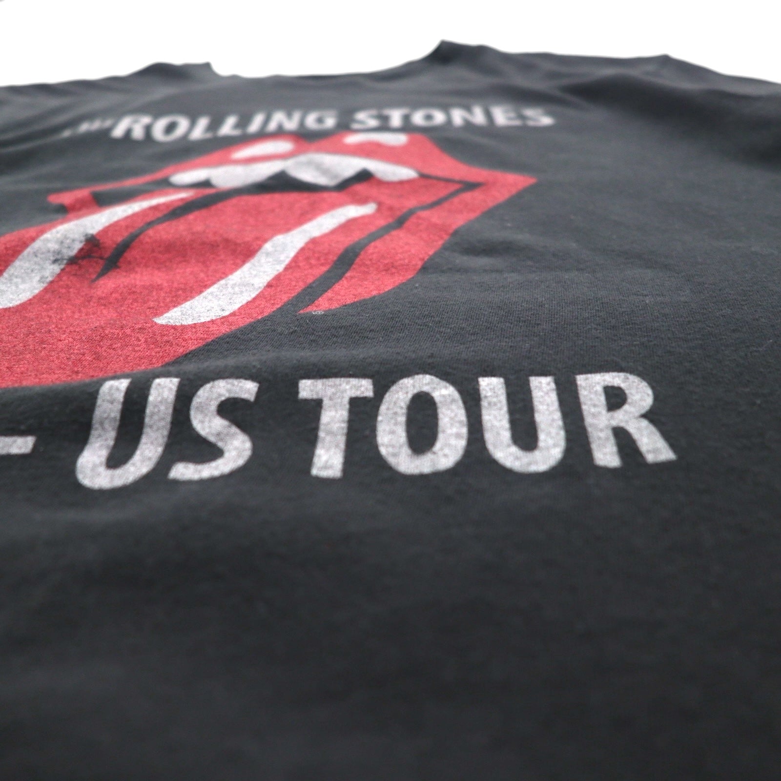 THE ROLLING STONES Rock Band T-Shirt, Size M, Black Cotton, 1975-US Tour