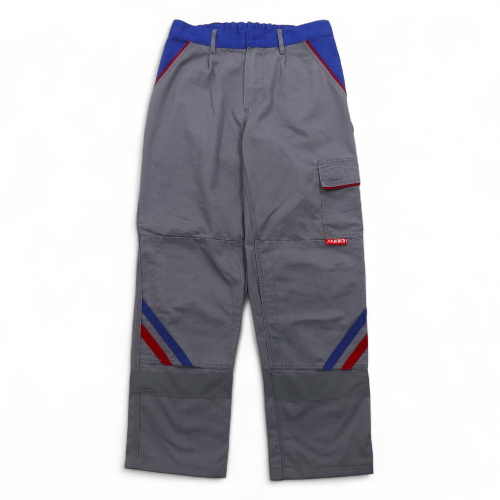 Vintage German Made Utility Pants PLANAM German Euro Work Double Knee Work Pants M Grey Cotton Reflector