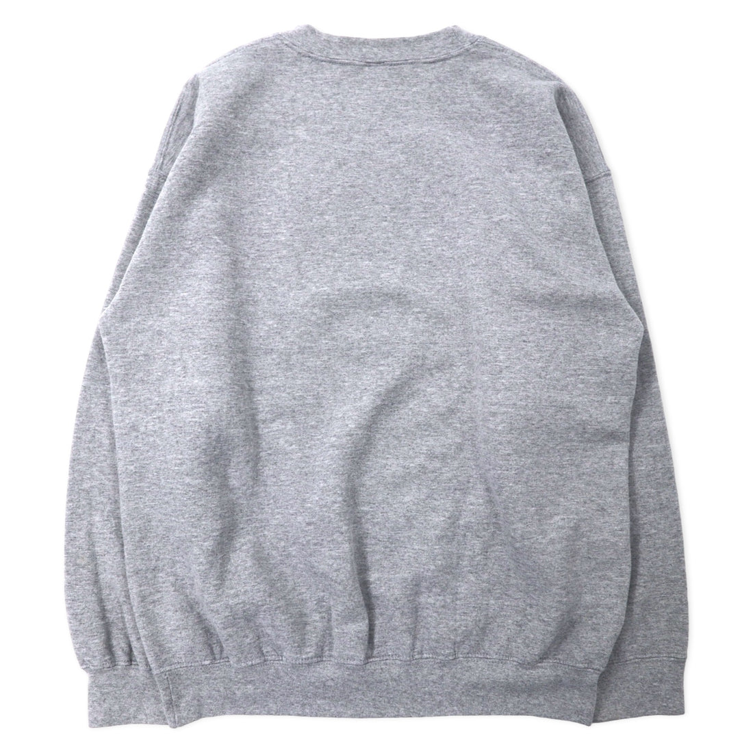 GILDAN 00's College Print Sweatshirt L Gray Cotton Brushed Back FANNING UNIVERSITY Big Size Made in Mexico