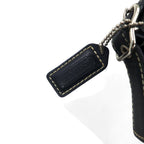 COACH Signature Shoulder Bag Grey Canvas Leather G3K-6357