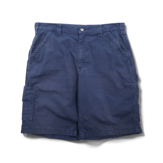 carhartt ダック地 ユーティリティ ショート ワークパンツ Canvas Utility Work Shorts ペインター L ネイビー コットン B174 メキシコ製