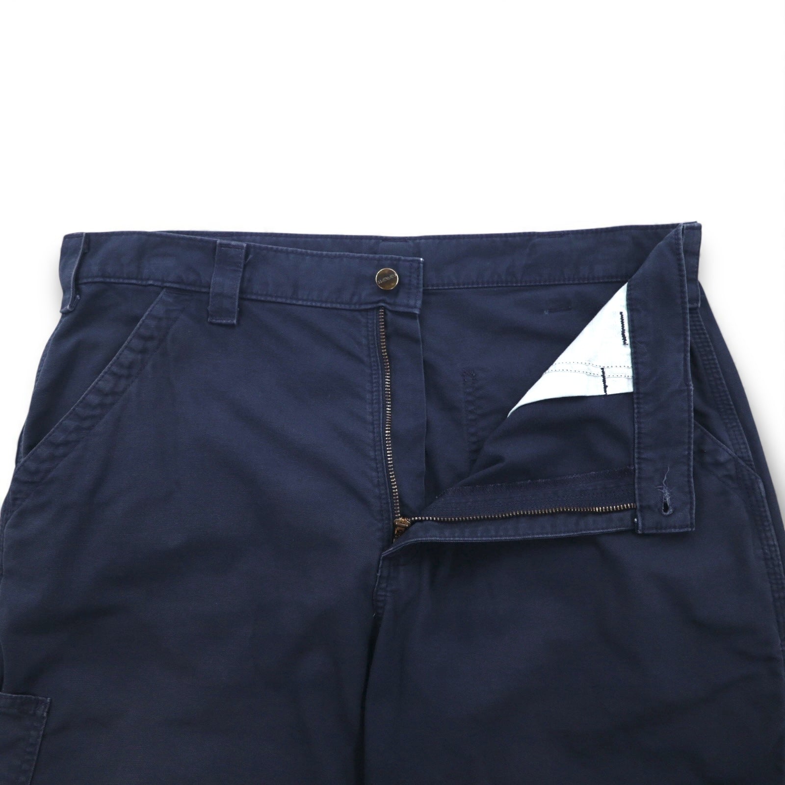 Carhartt Canvas Utility Work Shorts, Duck Fabric, Painter Style, Size L, Navy, Cotton, B174, Made in Mexico