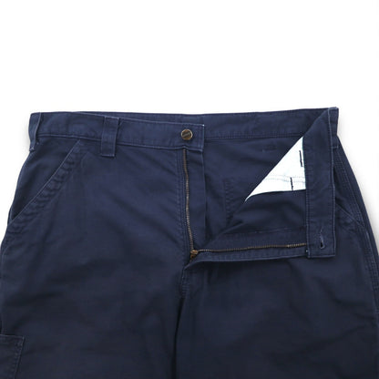 carhartt ダック地 ユーティリティ ショート ワークパンツ Canvas Utility Work Shorts ペインター L ネイビー コットン B174 メキシコ製