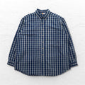 Carhartt Button-down Flannel Shirt, 2XL, Big Size, Blue, Check, Cotton
