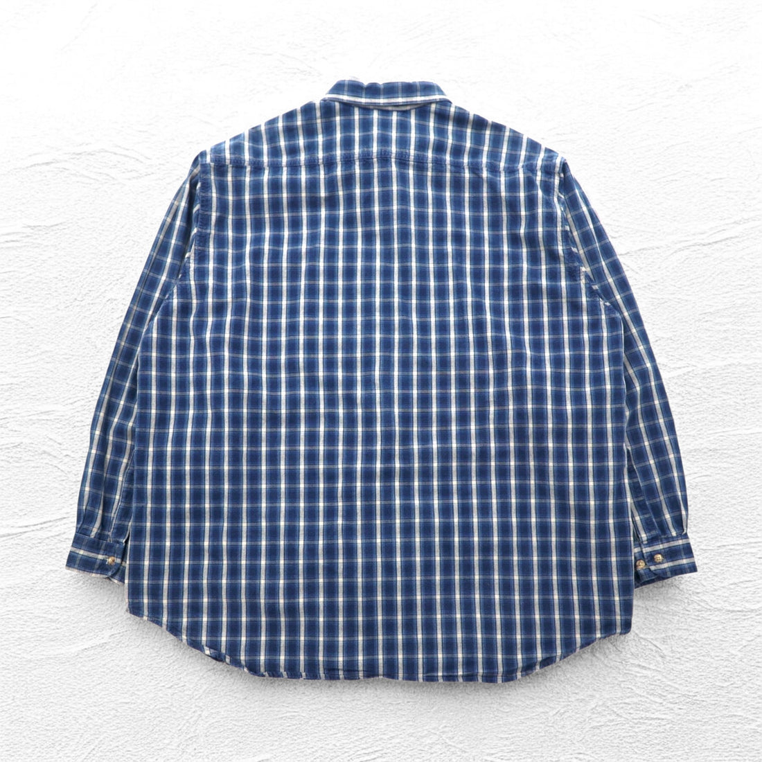 Carhartt Button-down Flannel Shirt, 2XL, Big Size, Blue, Check, Cotton