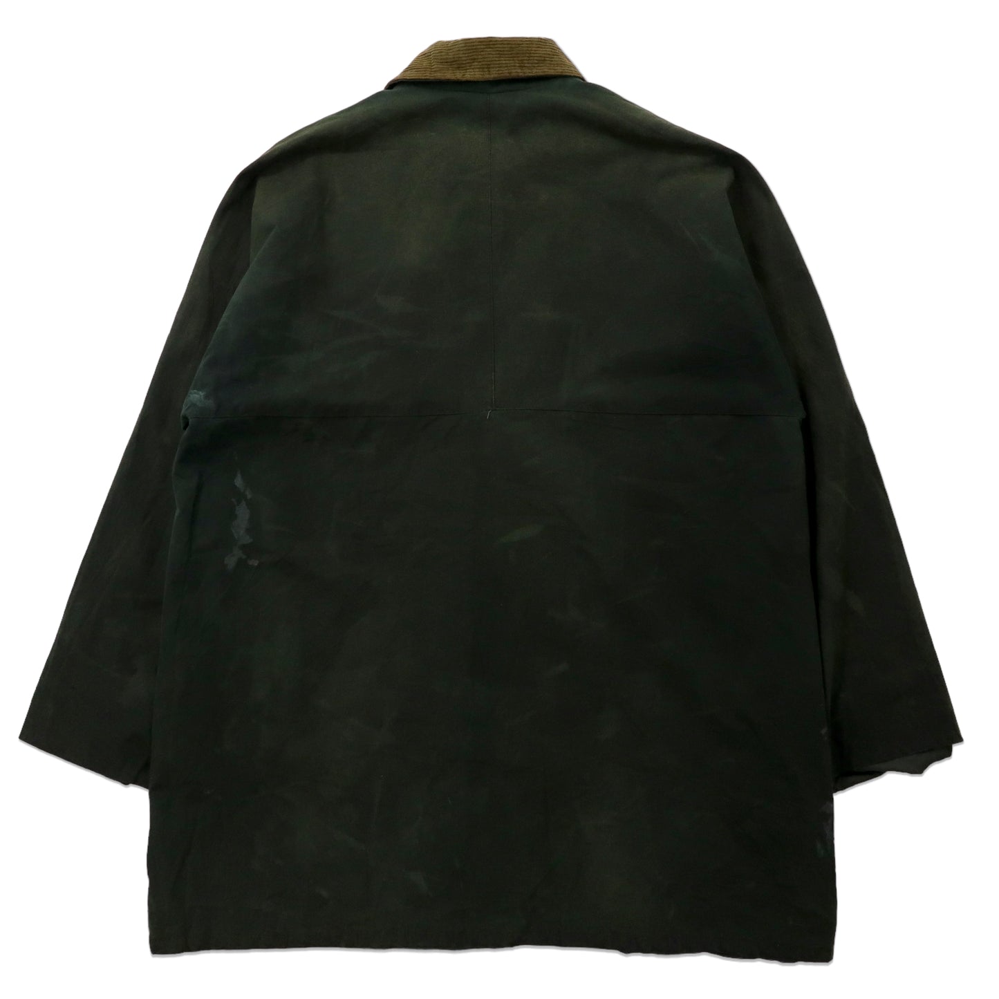England MADE WORKS Oiled Jacket COAT XL Khaki Cotton Collar