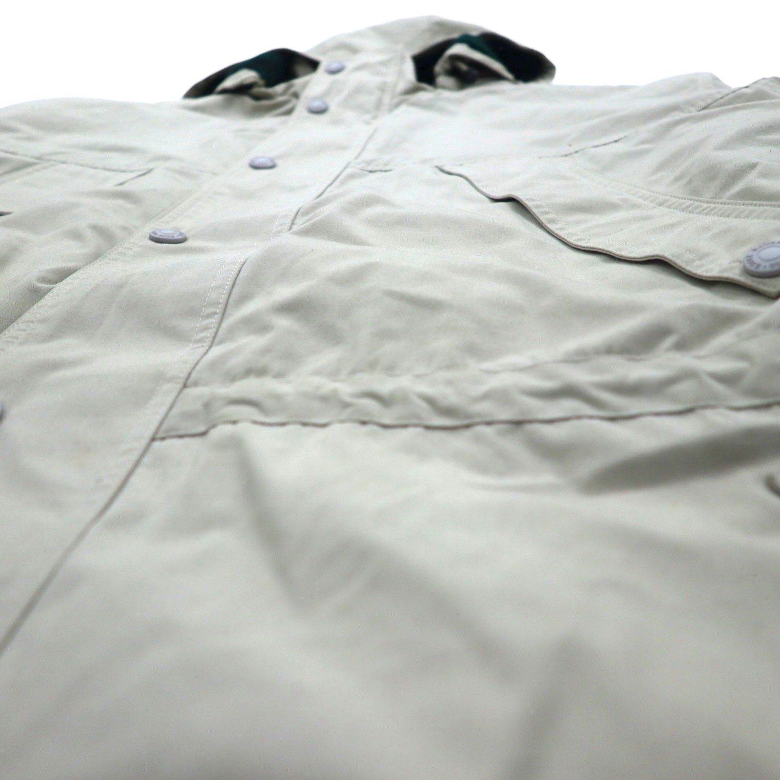 Eddie Bauer 90s 65/35 Cross Mountain Parka, XL, Beige, Detachable Hood, Boa Lining, Drawcord