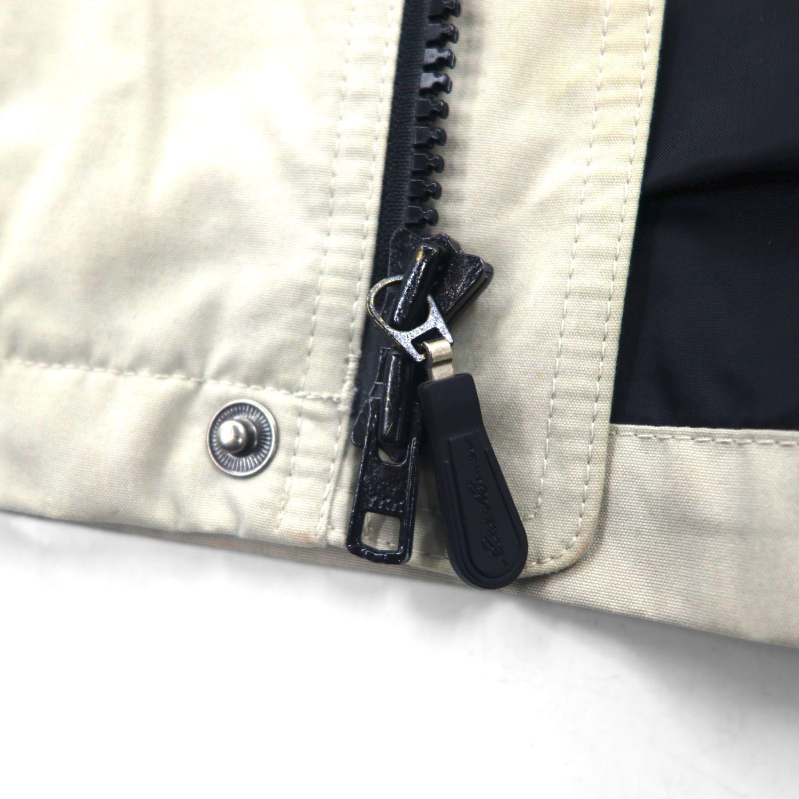 Eddie Bauer 90s 65/35 Cross Mountain Parka, XL, Beige, Detachable Hood, Boa Lining, Drawcord