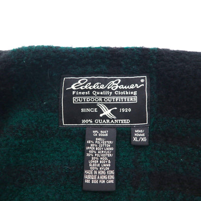 Eddie Bauer 90年代 65/35クロス マウンテンパーカー XL ベージュ フード着脱 ボア裏地 ドローコード