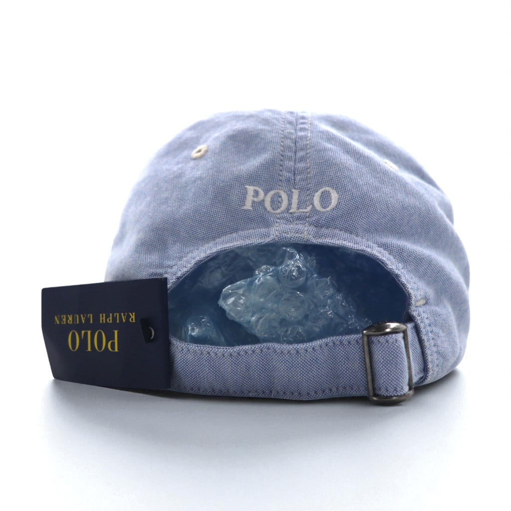 POLO RALPH LAUREN Oxford Baseball Cap, 59cm, Blue Cotton, Small Pony Embroidery, Unused
