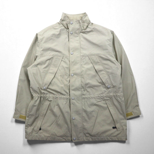 Eddie Bauer 90年代 65/35クロス マウンテンパーカー XL ベージュ フード着脱 ボア裏地 ドローコード