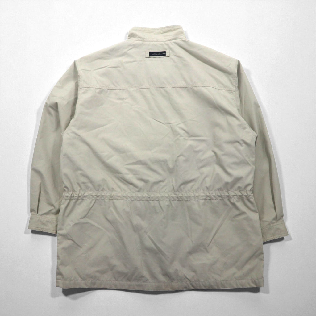 Eddie Bauer 90s 65/35 Cross Mountain Parka, XL, Beige, Detachable Hood, Boa Lining, Drawcord