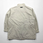 Eddie Bauer 90s 65/35 Cross Mountain Parka, XL, Beige, Detachable Hood, Boa Lining, Drawcord