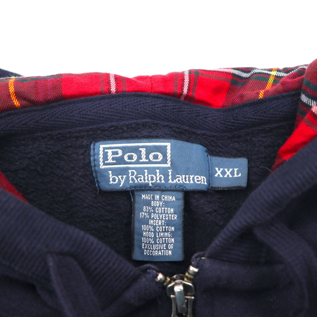 Polo Ralph Lauren 90s Big Pony Embroidered Reverse Weave Zip Hoodie, Navy, Double Zip, Size 2XL