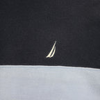 NAUTICA Polo Shirt XL Navy Blue White Cotton Pique One Point Logo Embroidery