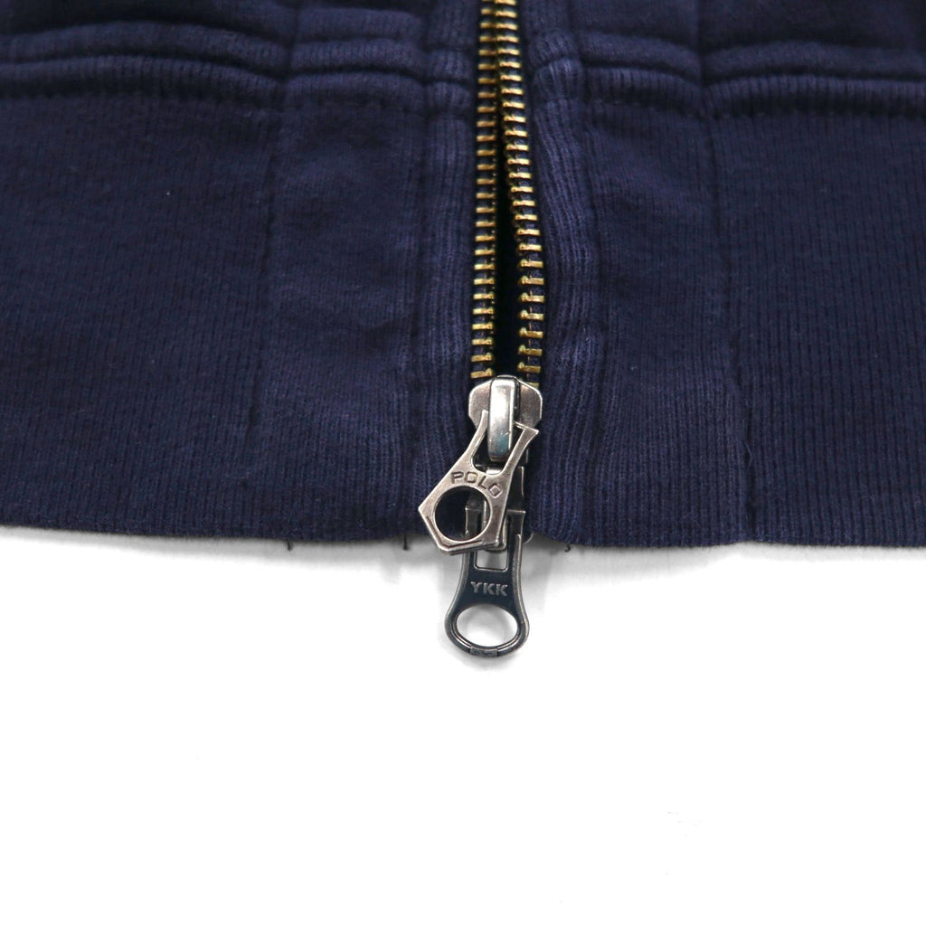 Polo Ralph Lauren 90s Big Pony Embroidered Reverse Weave Zip Hoodie, Navy, Double Zip, Size 2XL