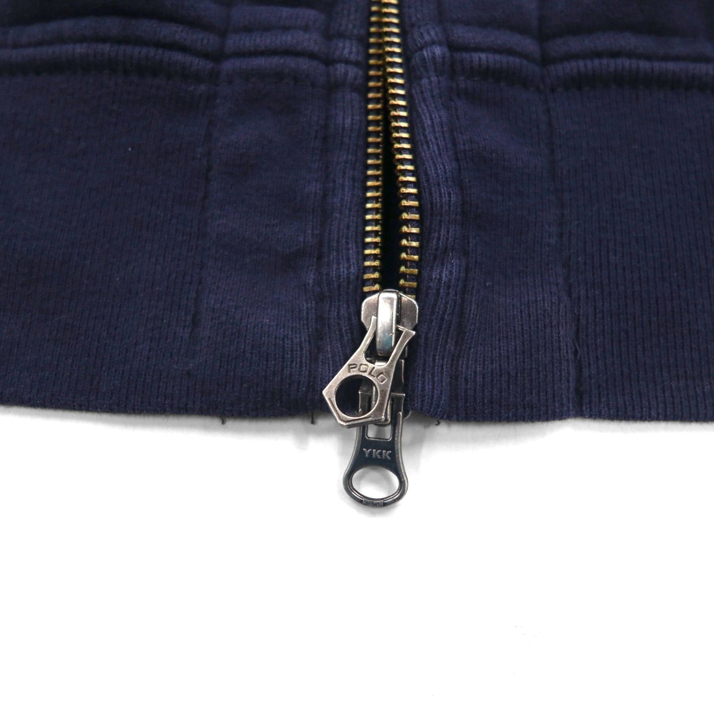 Polo Ralph Lauren 90年代 ビッグポニー 刺繍 リバースウィーブ ジップパーカー 2XL ネイビー ダブルジップ ビッグサイズ