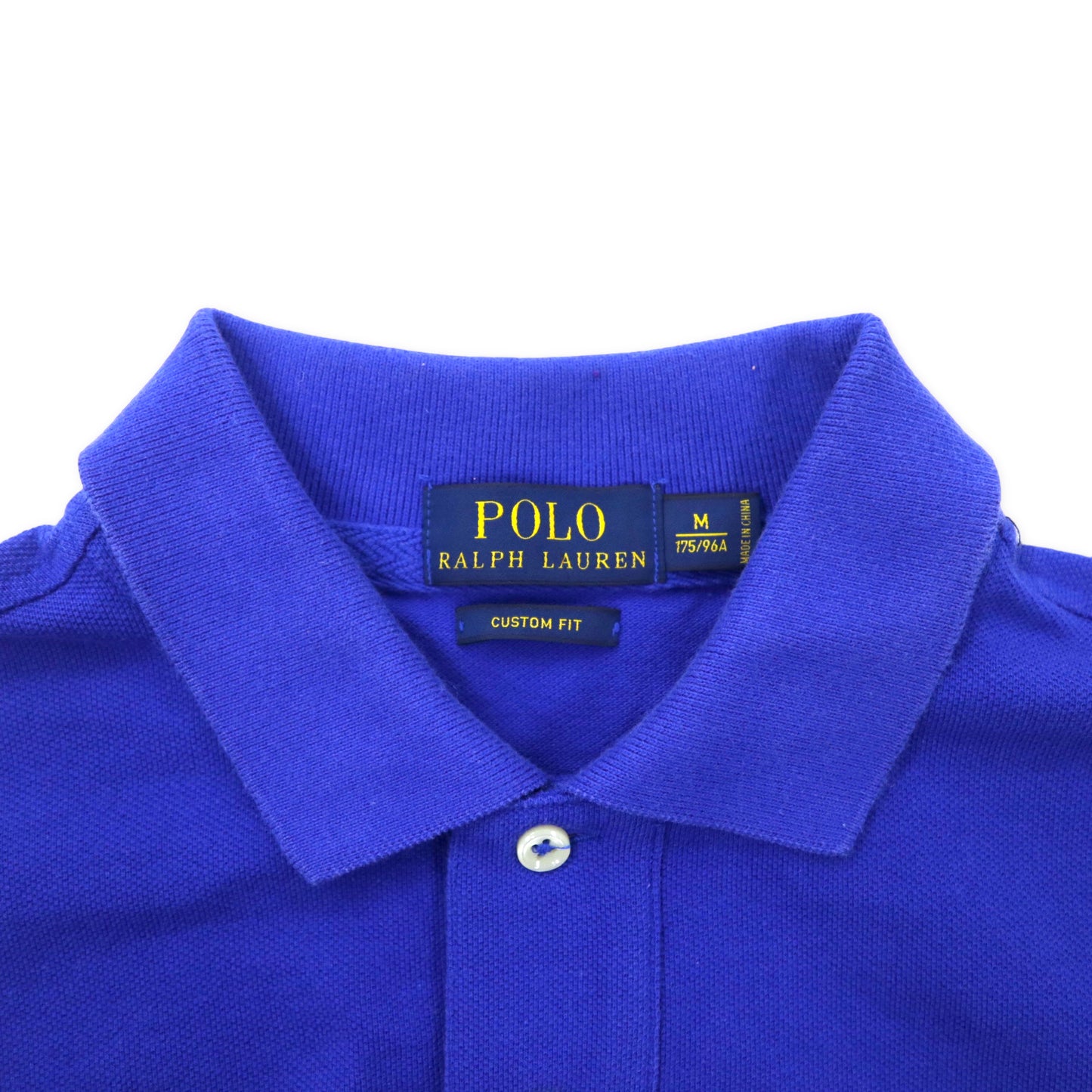 POLO RALPH LAUREN ポロシャツ 175 ブルー コットン ロゴ ポニー刺繍