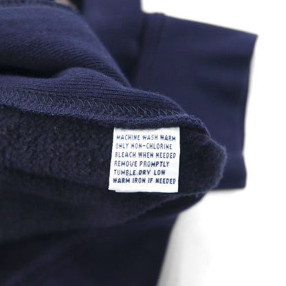 Polo Ralph Lauren 90年代 ビッグポニー 刺繍 リバースウィーブ ジップパーカー 2XL ネイビー ダブルジップ ビッグサイズ