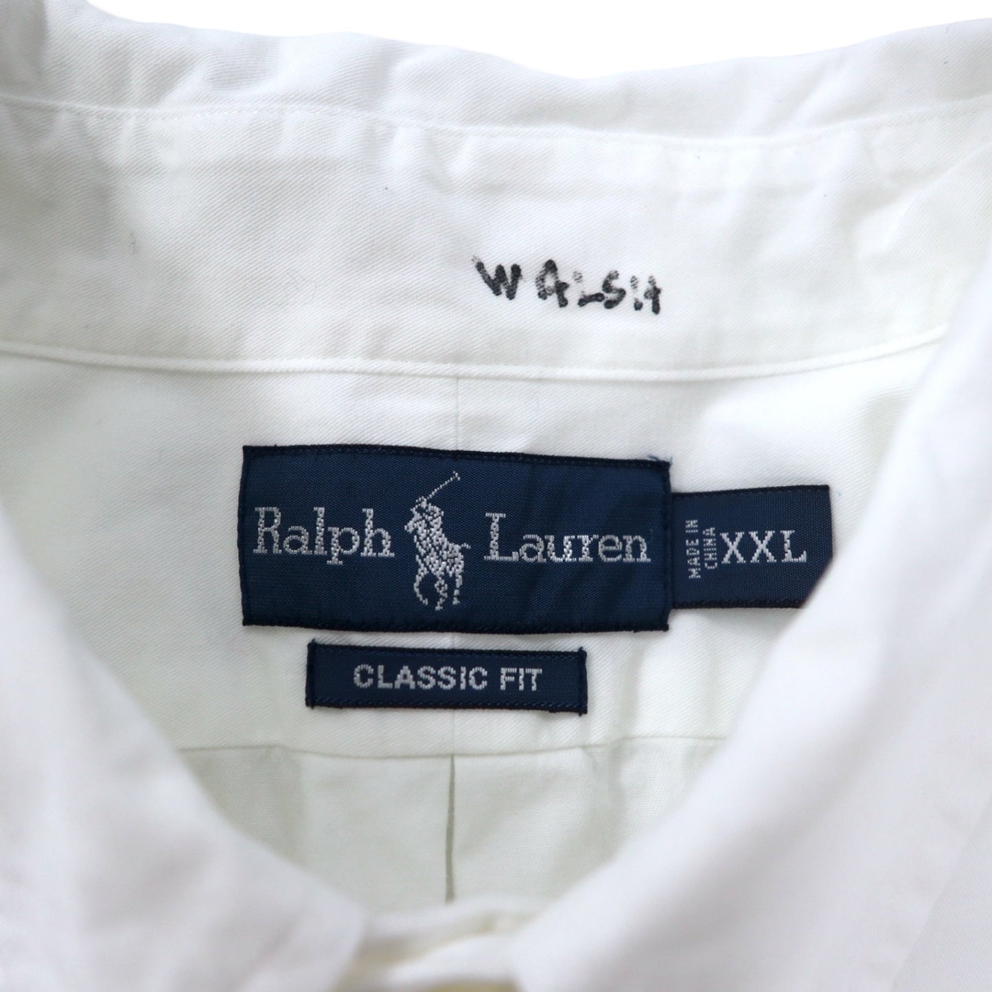 Ralph Lauren オックスフォード ボタンダウンシャツ XXL ホワイト コットン CLASSIC FIT スモールポニー刺繍 ビッグサイズ