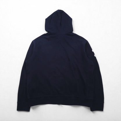 Polo Ralph Lauren 90年代 ビッグポニー 刺繍 リバースウィーブ ジップパーカー 2XL ネイビー ダブルジップ ビッグサイズ