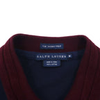 RALPH LAUREN 90s THE SKINNY POLO Line Design Polo Shirt, Size M, Navy, Embroidered Pony Emblem