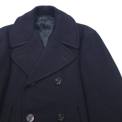 US NAVY 60s Vintage Pea Coat ピーコート L ネイビー 米軍 60年代 10ボタン ミリタリー COAT MAN'S WOOL JERSEY