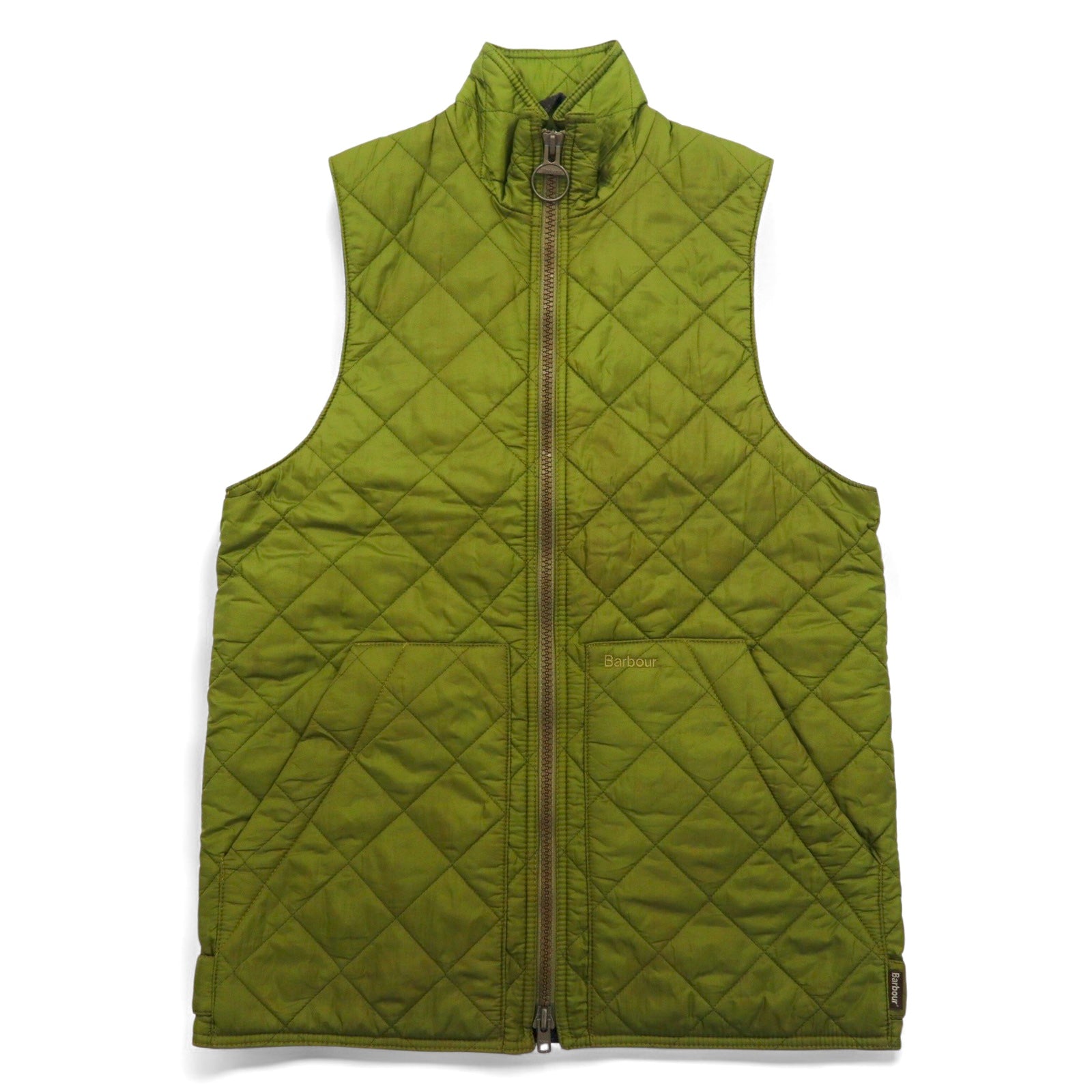 Barbour Made in England Quilted Vest S Khaki FLYWEIGHT WAISTCOAT D910