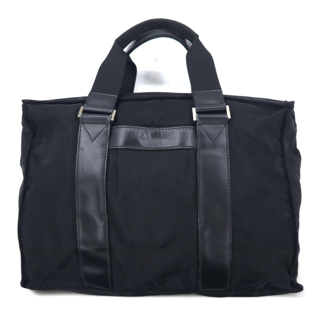 日本然リトテ-古着オンライン-Salvatore Ferragamo イタリア製 ビジネスバッグ ハンドバッグ ブラック ナイロン DS-245029-Salvatore Ferragamo Italy Made Business Bag Handbag Black Nylon DS-245029