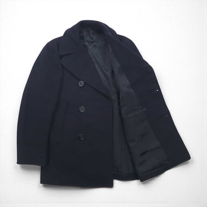 US NAVY 60s Vintage Pea Coat ピーコート L ネイビー 米軍 60年代 10ボタン ミリタリー COAT MAN'S WOOL JERSEY