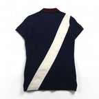 RALPH LAUREN 90s THE SKINNY POLO Line Design Polo Shirt, Size M, Navy, Embroidered Pony Emblem