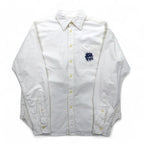 POLO RALPH LAUREN Classic Oxford Shirt, Medium, White Cotton, Embroidered, Chest Pocket