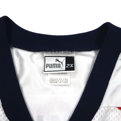 PUMA 90年代 USA製 NFL メッシュ ゲームシャツ Tシャツ 2XL ホワイト BRONCOS ナンバリング