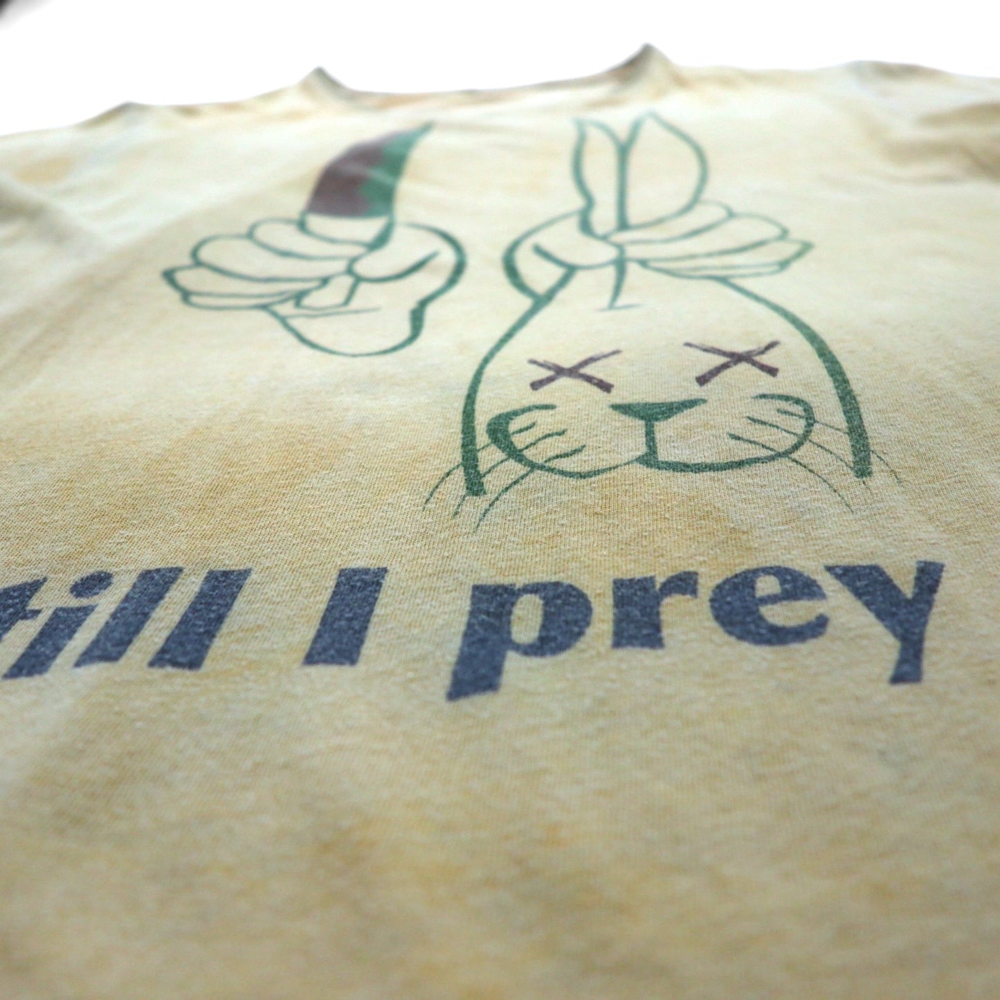 MASH Hemp Cotton T-Shirt, Medium, Beige, "Still I Prey"