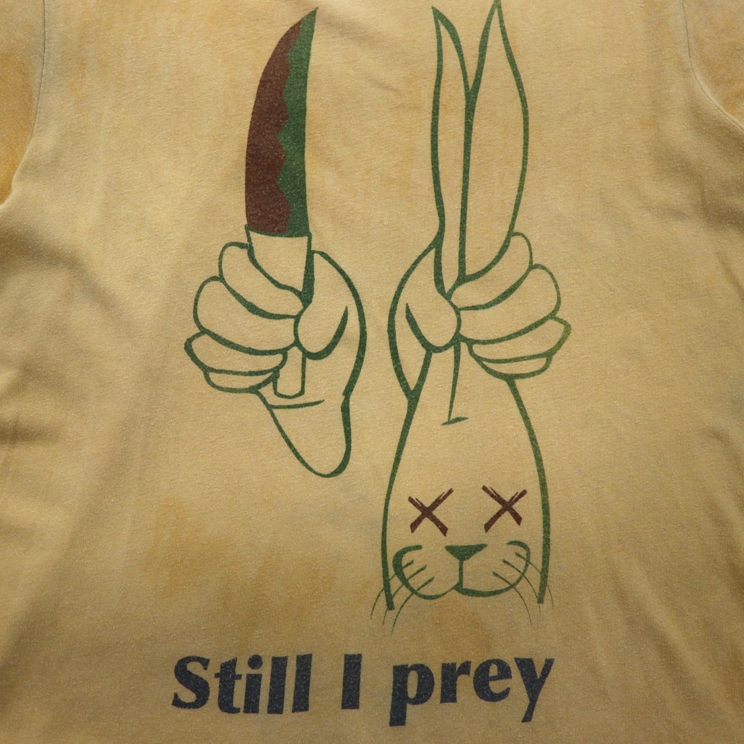 MASH Hemp Cotton T-Shirt, Medium, Beige, "Still I Prey"