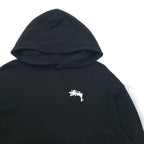 Stussy Drop Shoulder Pullover Hoodie M Black Stock Logo