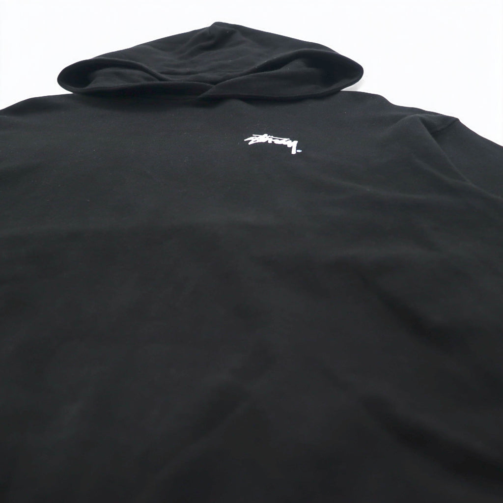 Stussy Drop Shoulder Pullover Hoodie M Black Stock Logo